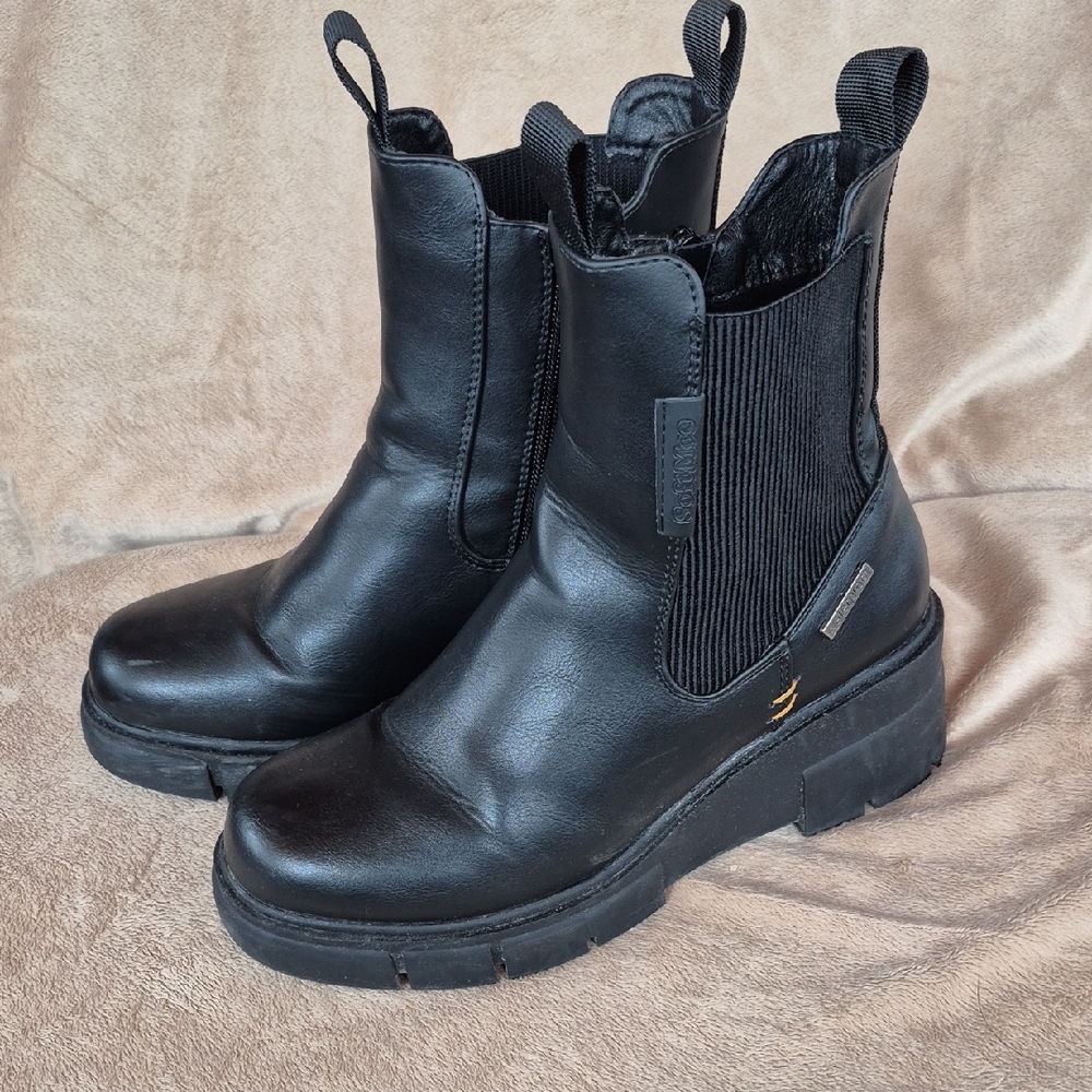 Womens Vegan Wedge Ankle Boots